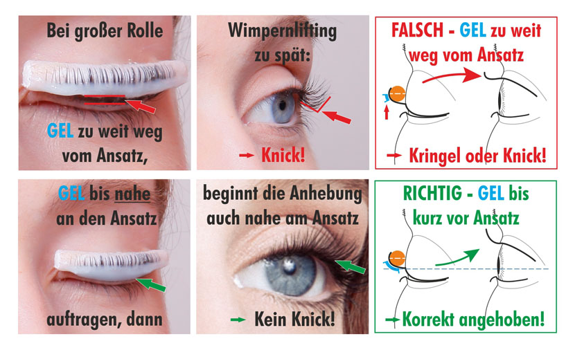 Wimpernlifting KLASSIK Gel auftragen große Rollen Wimpernlifting KLASSIK Gel auftragen große Rollen